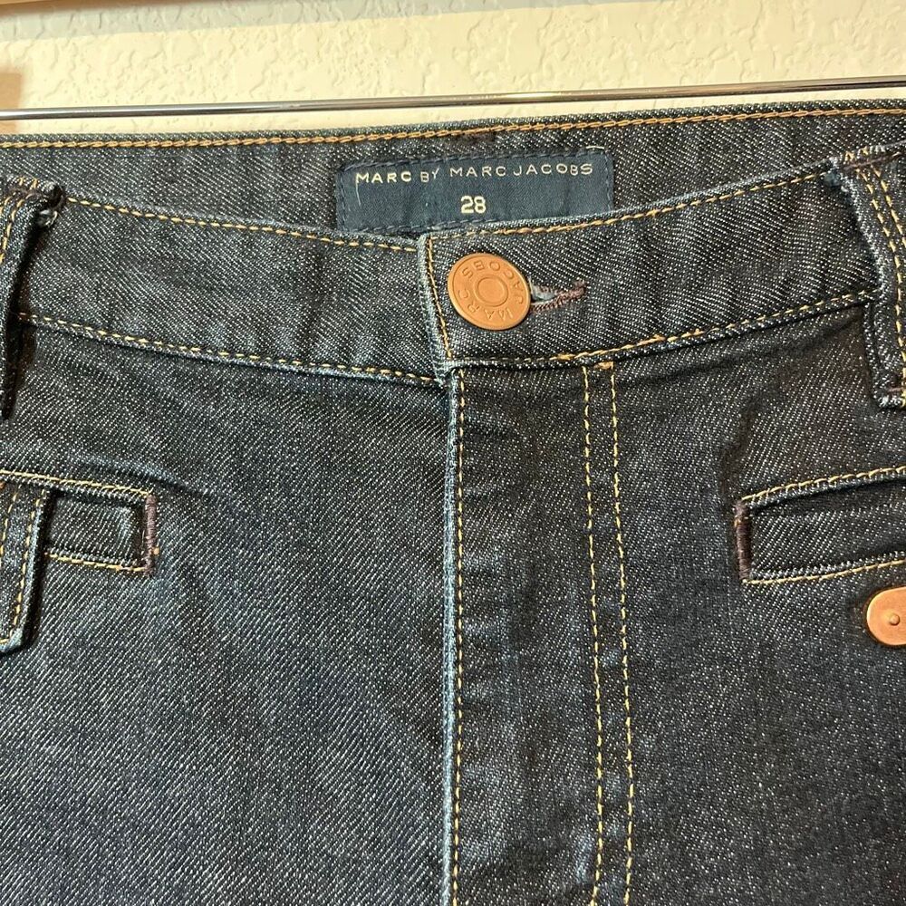 Marc by Marc Jacobs Blue Denim PO2 Charlie High Rise Flare Jeans Women's Size 28 - Picture 4 of 8